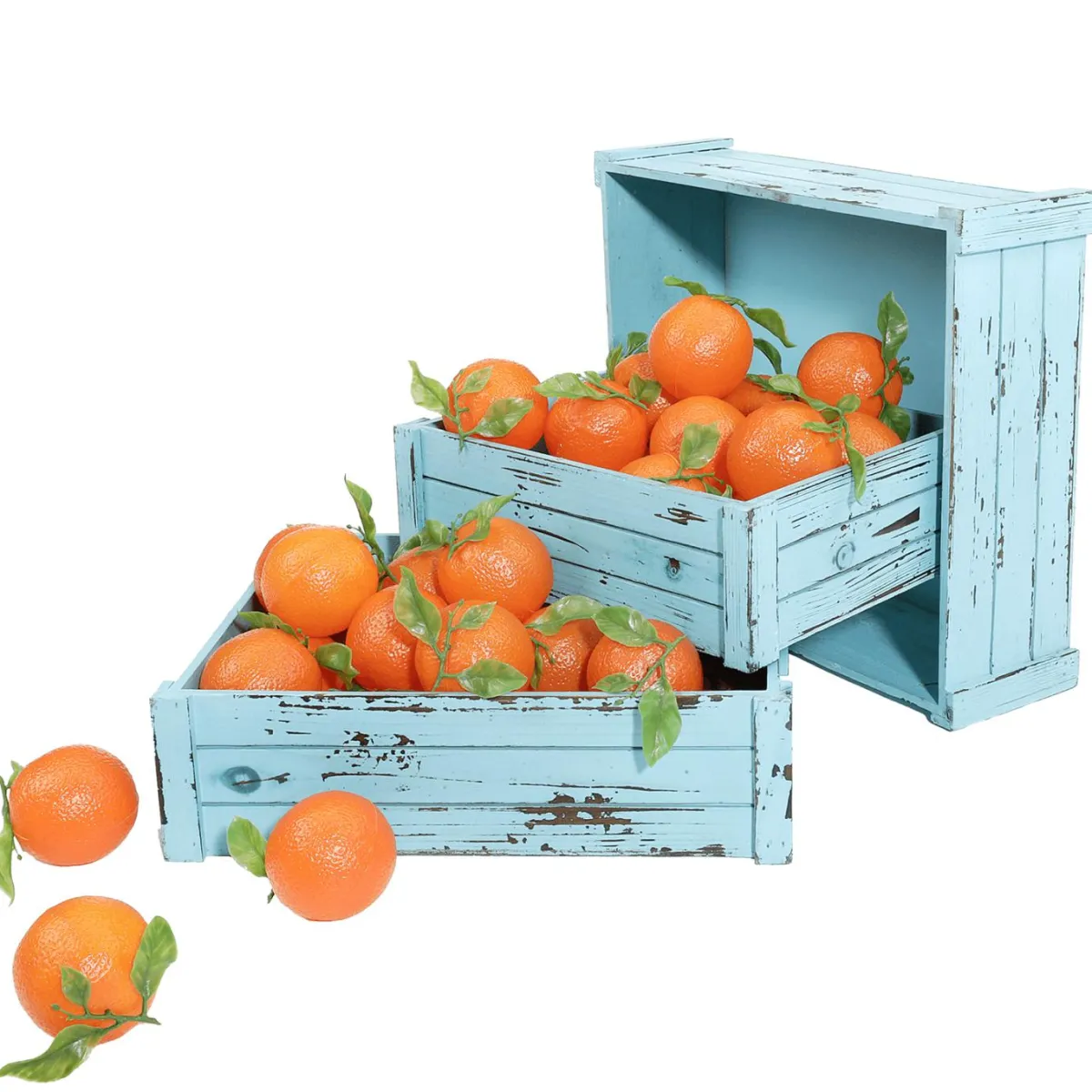 Clearance DecoWoerner Holzkisten-Satz, Hell blau