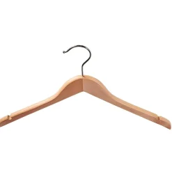Clearance DecoWoerner Holz-Kleiderbügel Mit Kerben, Gewinkelt 45 Cm, 1 Karton A´50 Stück Beige