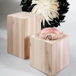 New DecoWoerner Holz-Minisäulen Set Natur Beige