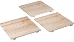 Outlet DecoWoerner Holzpalletten-Set 45 X 45 Cm, 3 Stück Beige