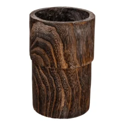 Best DecoWoerner Holz-Vase 28,50 Cm Dunkel braun