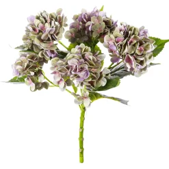 Discount DecoWoerner Hortensien-Kunstblumenstrauß Lila, 60 Cm violett