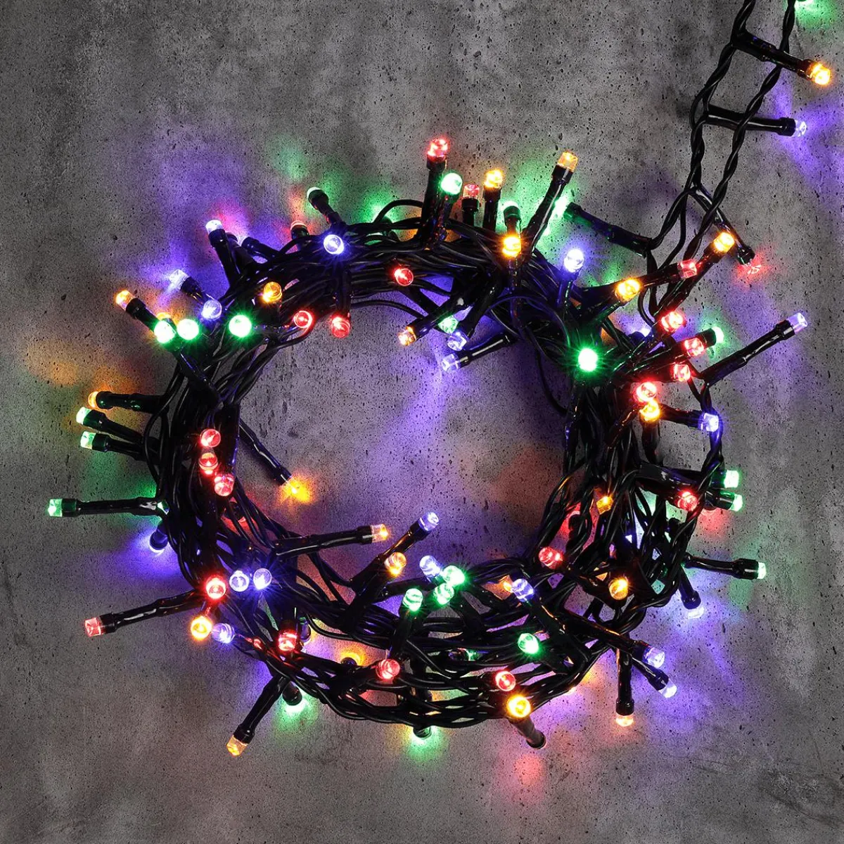 Hot DecoWoerner 3in1 Lichterkette: Bunt, Warm Gelb Oder Im Wechsel Blinkende LED Lichterkette Mit Timer, Für Außen, 16 M mehrfarbig