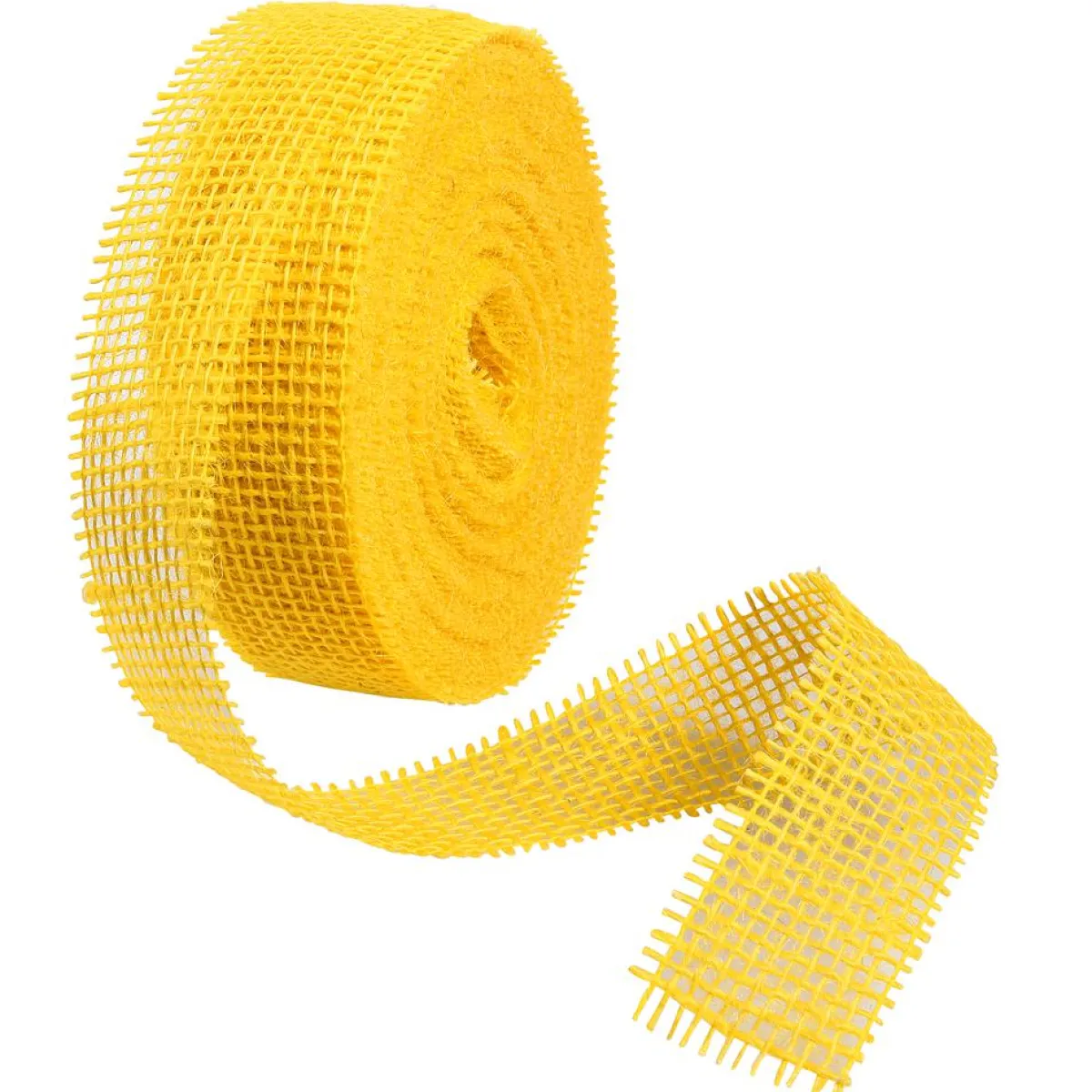 Outlet DecoWoerner Juteband, 40 Mm, 20 M, gelb