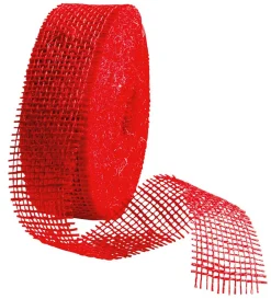 Online DecoWoerner Juteband, 40 Mm, 20 M, rot