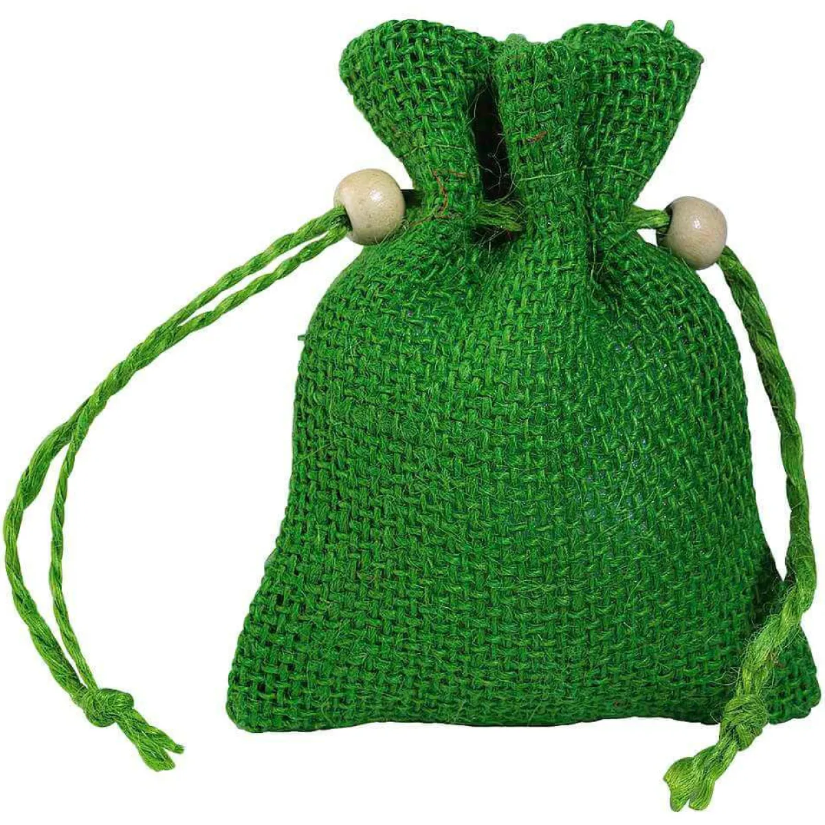 Outlet DecoWoerner Jutesäckchen, 10 Cm, 10 Stück grün