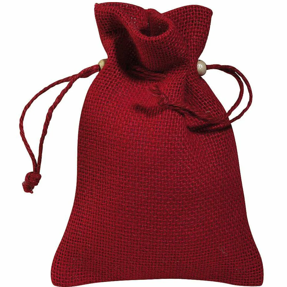Discount DecoWoerner Jutesäckchen, 18 Cm, 10 Stück rot