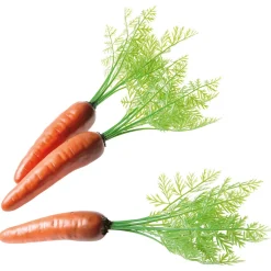 Clearance DecoWoerner Karotten Mit Möhrengrün Lebensmittel-Attrappe, 3 Stück orange