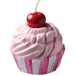 Online DecoWoerner Kirsch Cupcake Lebensmittel-Attrappe 20 Cm rosa