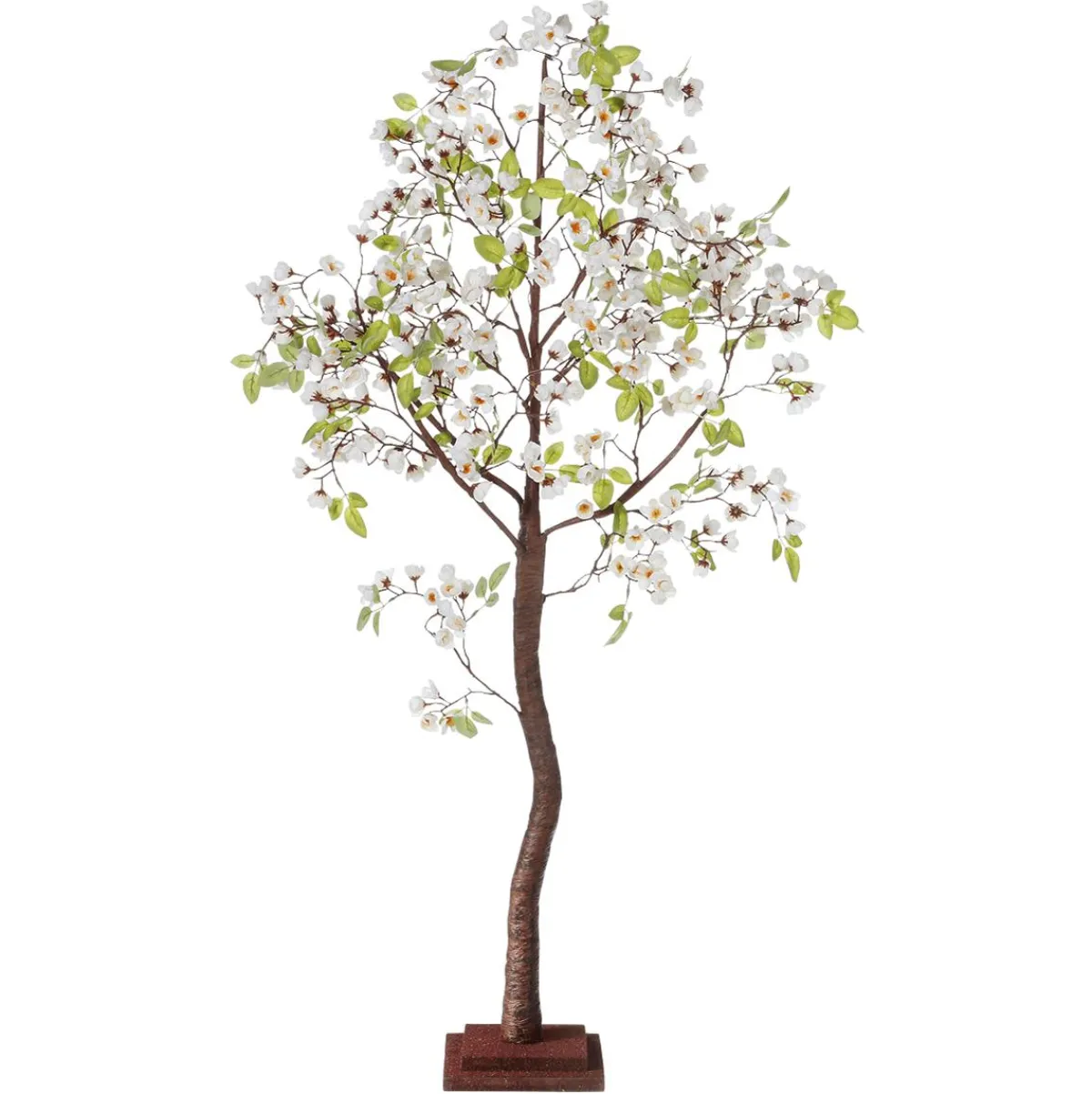 DecoWoerner Kirschblüten-Kunstbaum Mit Standplatte 120 Cm weiß