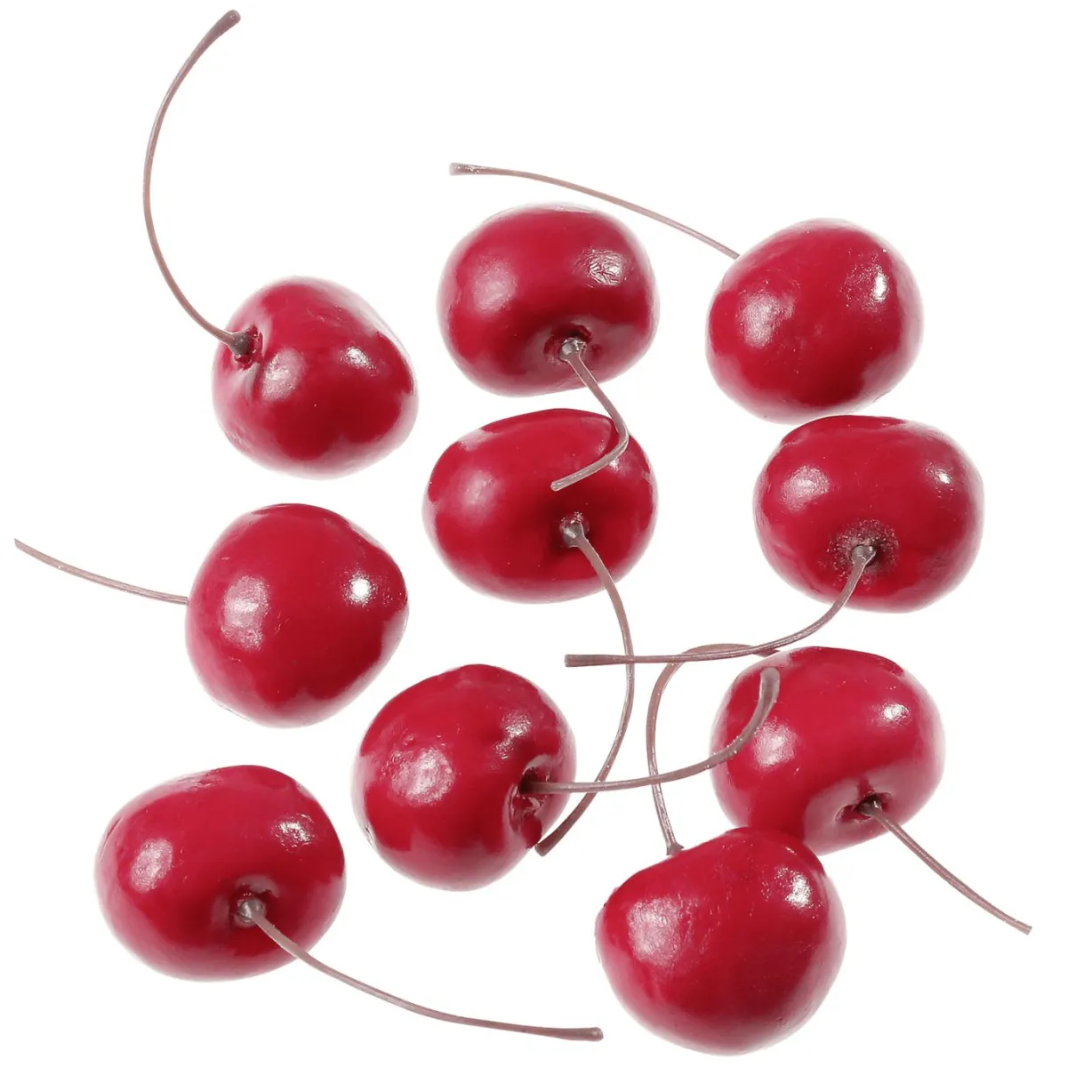 Discount DecoWoerner Kirschen Lebensmittel-Attrappen, Pack à 24 Stück rot