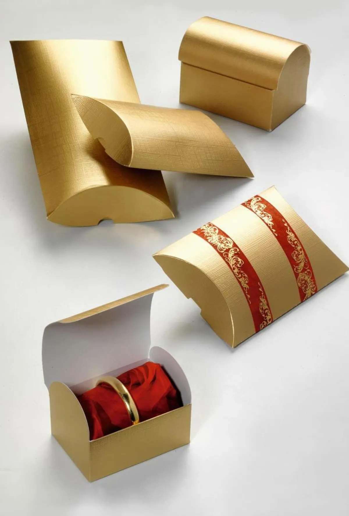 New DecoWoerner Kissenschachtel 24 Cm Lang, 10 Stück, gold