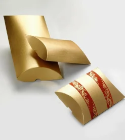 Outlet DecoWoerner Kissenschachtel 17 Cm Lang, 10 Stück, gold