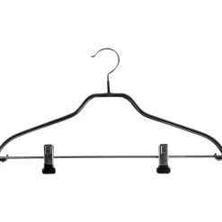 Online DecoWoerner Kleiderbügel Mit Klammern Anti-Rutsch 40 Cm, , 1 Karton à 50 Stück schwarz
