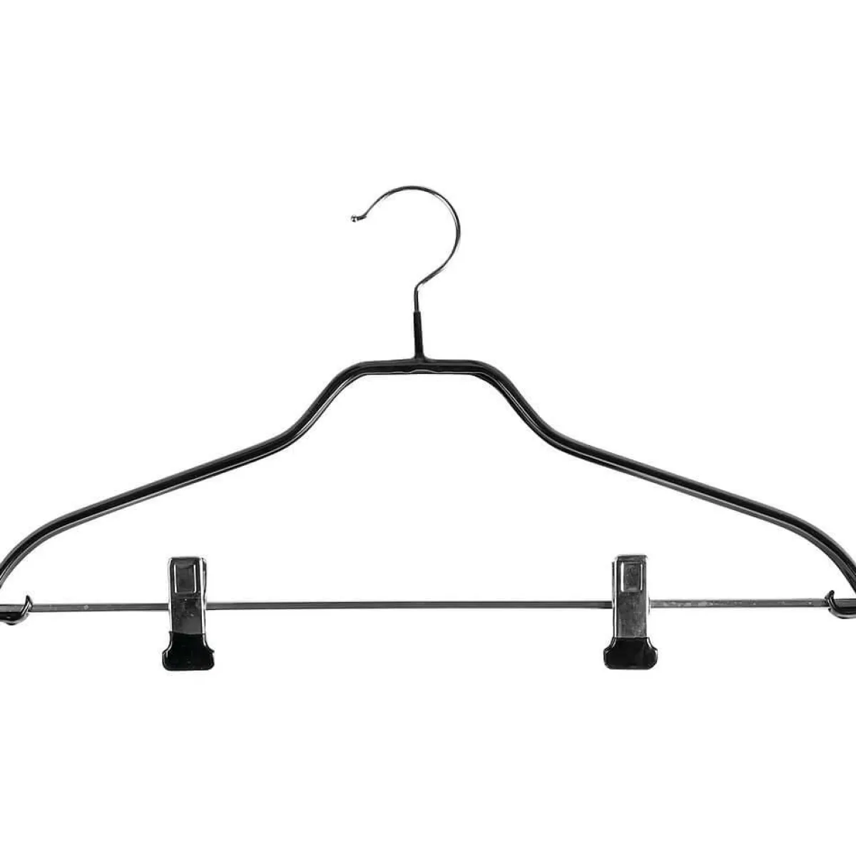 Online DecoWoerner Kleiderbügel Mit Klammern Anti-Rutsch 40 Cm, , 1 Karton à 50 Stück schwarz