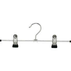 New DecoWoerner Kleiderbügel Mit Klammern 30 Cm, 1 Karton à 100 Klammern silber