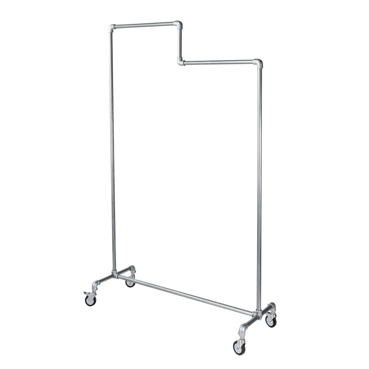 Best DecoWoerner Kleiderständer FACTORY Mit Abstufung 150 Cm silber