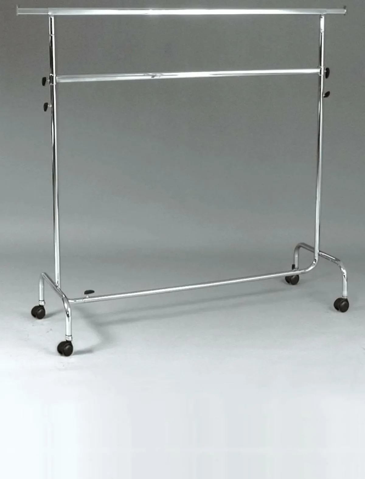 Best DecoWoerner Kleiderständer Mit Rollen Höhenverstellbar 150 Cm silber