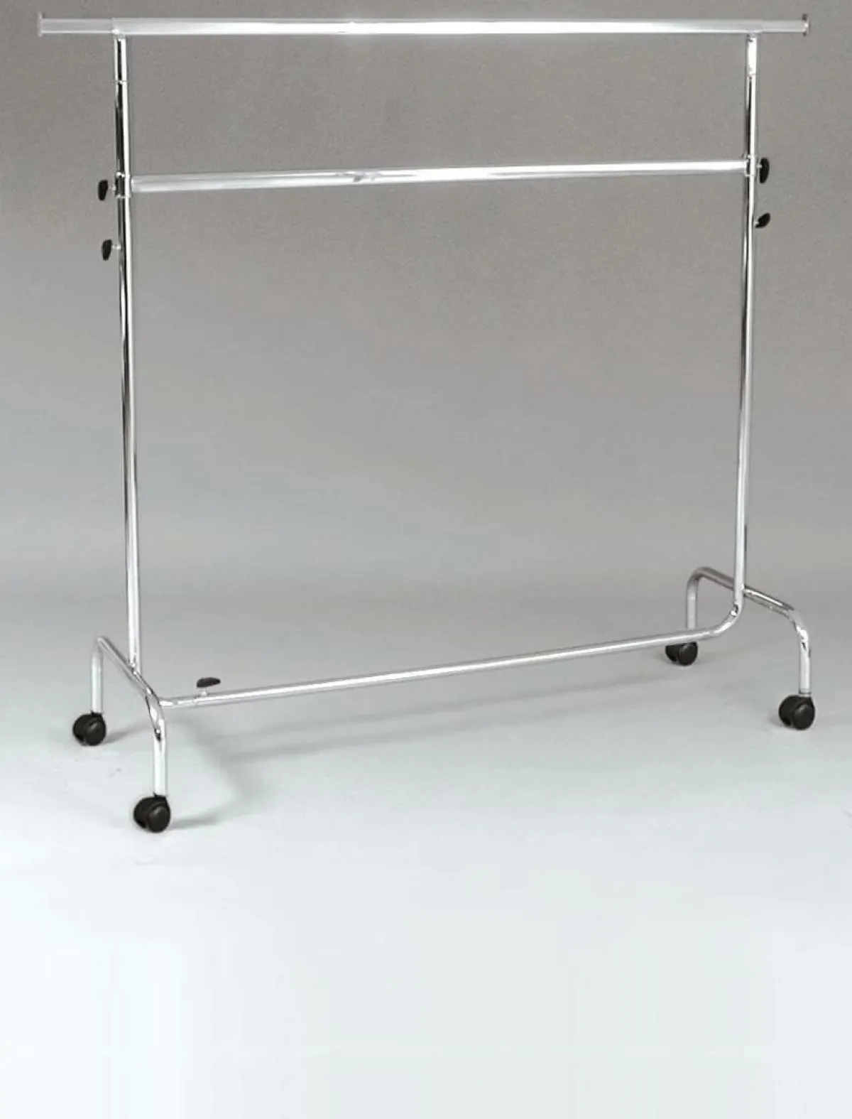 Best DecoWoerner Kleiderständer Mit Rollen Höhenverstellbar 150 Cm silber