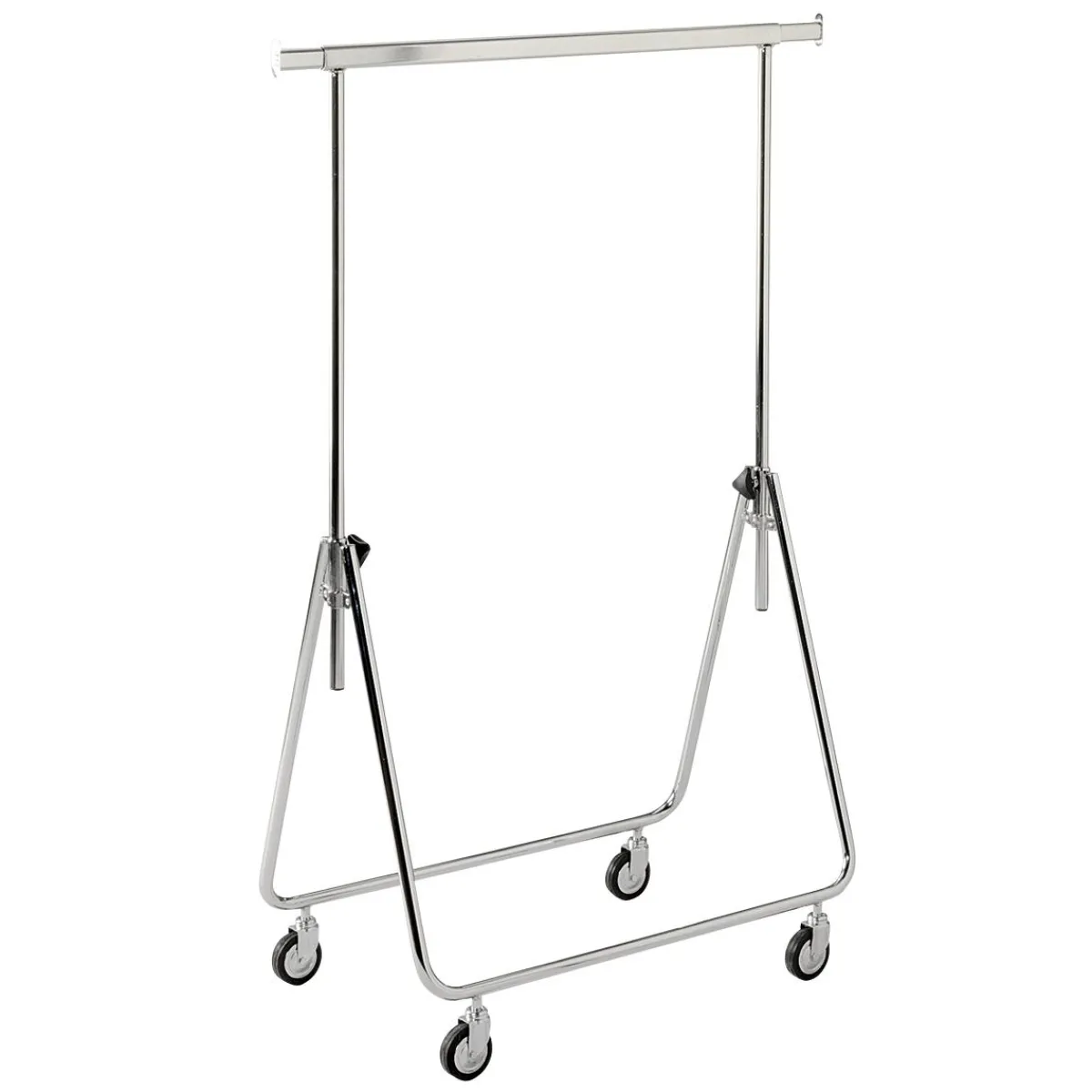 Best DecoWoerner Kleiderständer Mit Rollen Klappbar 140 Cm silber