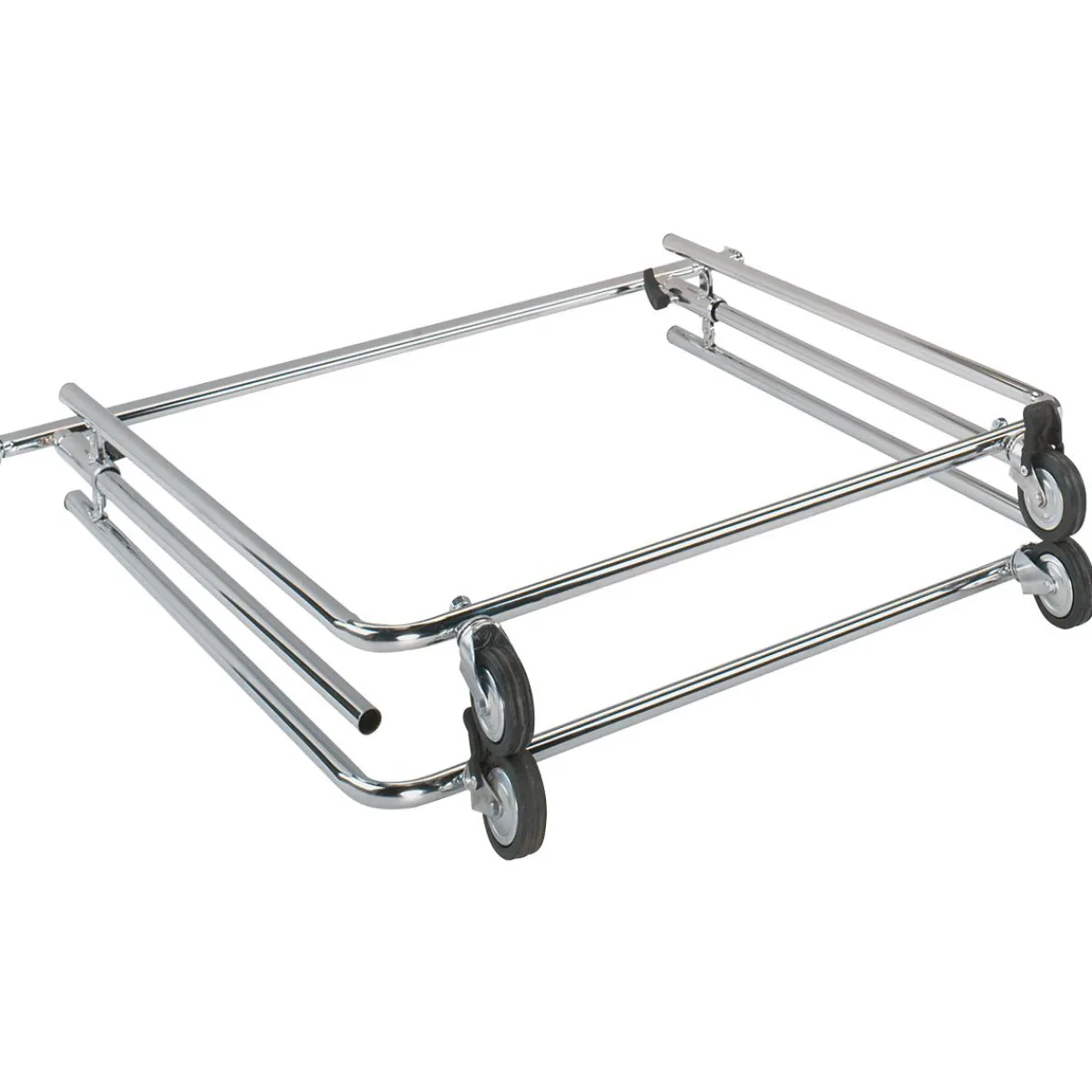 Best DecoWoerner Kleiderständer Mit Rollen Klappbar 140 Cm silber