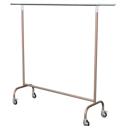 Discount DecoWoerner Kleiderständer Mit Rollen Kupfer 165 Cm braun