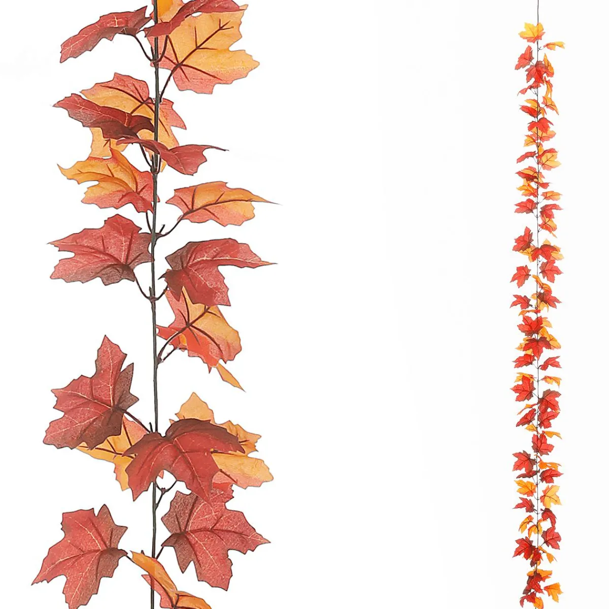 Online DecoWoerner Künstliche Ahorn-Blättergirlande - Braun 180 Cm orange