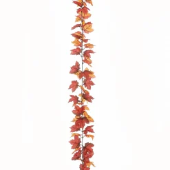 Online DecoWoerner Künstliche Ahorn-Blättergirlande - Braun 180 Cm orange