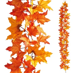 Sale DecoWoerner Künstliche Ahorn-Blätterranke 180 Cm orange