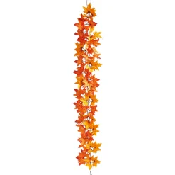 Sale DecoWoerner Künstliche Ahorn-Blätterranke 180 Cm orange