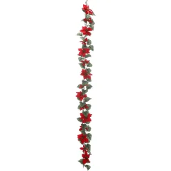 Online DecoWoerner Künstliche Christstern Ranke 180 Cm rot