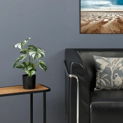 Hot DecoWoerner Künstliche Deko Monstera Topfpflanze Deliciosa Albo Variegata 37 Cm grün