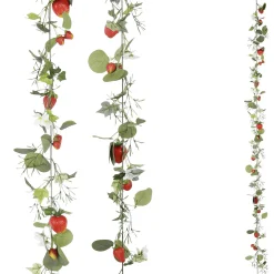 Discount DecoWoerner Künstliche Erdbeerranke Mit Früchten 180 Cm rot