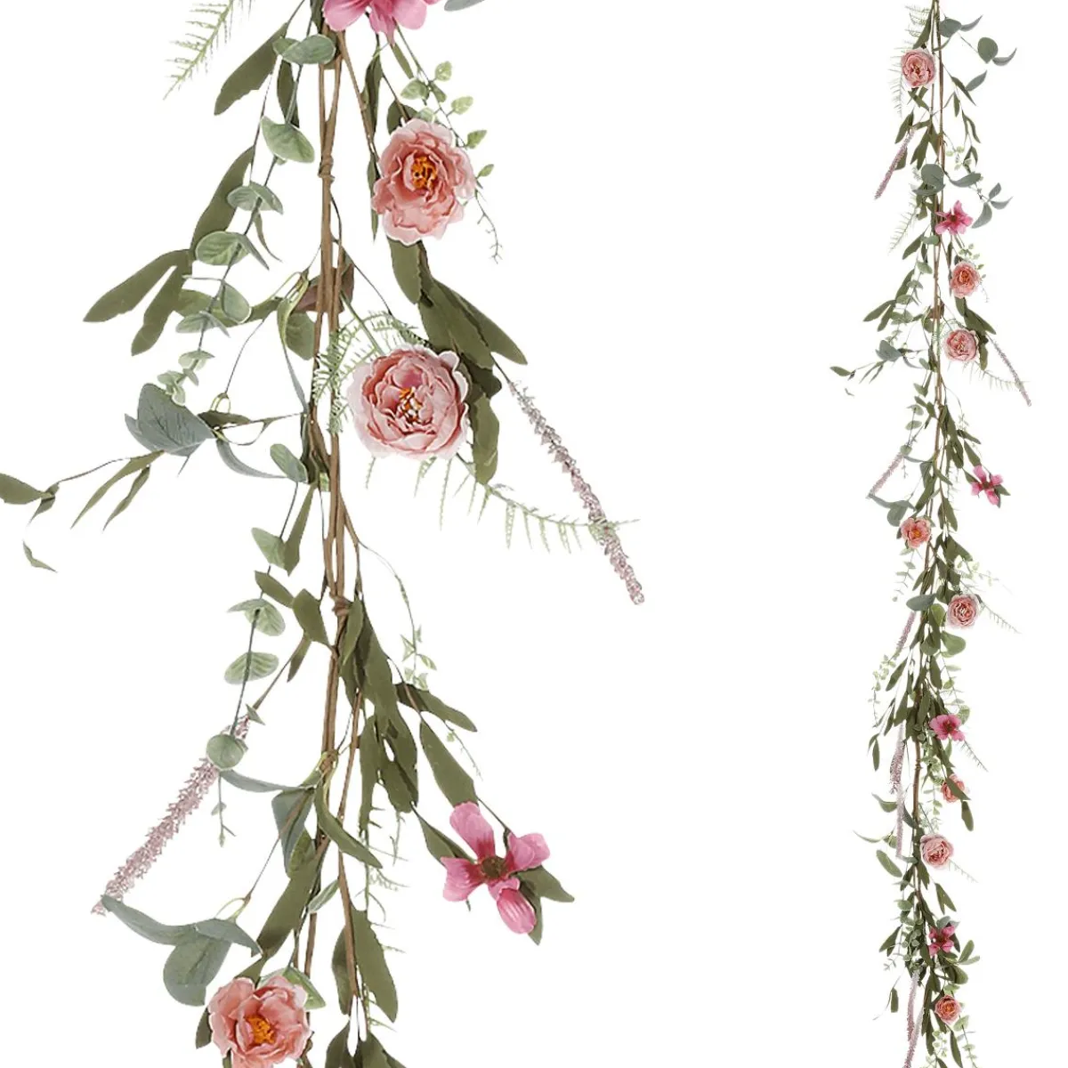 Online DecoWoerner Künstliche Eukalyptus-Rosen-Girlande 183 Cm rosa