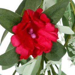 Clearance DecoWoerner Künstliche Feldblumen-Girlande Kunstranke Rot - Weiß 158 Cm rosa