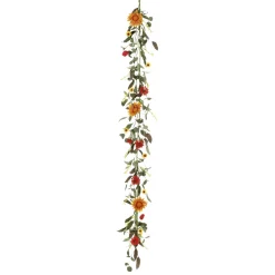Discount DecoWoerner Künstliche Gerbera-Girlande Kunstranke -rot, 183 Cm orange
