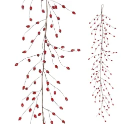 Hot DecoWoerner Künstliche Hagebutte-Ranke 150x15 Cm rot