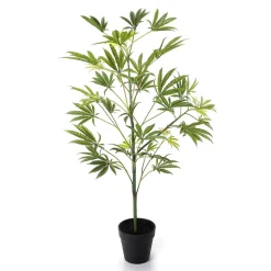 New DecoWoerner Künstliche Hanfpflanze Cannabis Pflanze 90 Cm grün