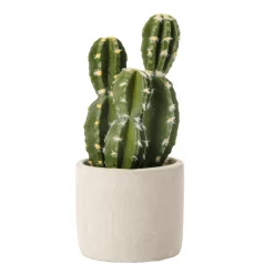 DecoWoerner Künstliche Kaktuspflanze Im Topf, 23 X 10 Cm grün