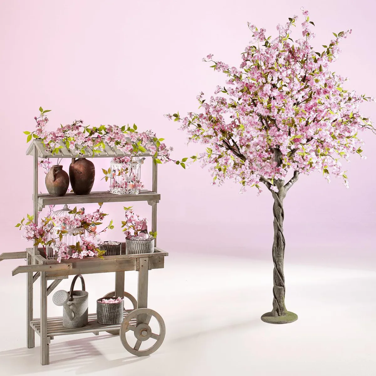 Clearance DecoWoerner Künstliche Kirschblüten-Girlande , 110 Cm rosa