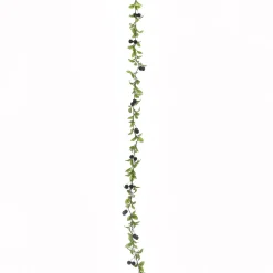 DecoWoerner Künstliche Kirsch-Ranke 180 Cm rot