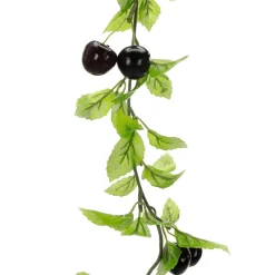DecoWoerner Künstliche Kirsch-Ranke 180 Cm rot
