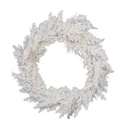 Clearance DecoWoerner Künstliche Pampas Gras-Kränze Ø 35 Cm weiß