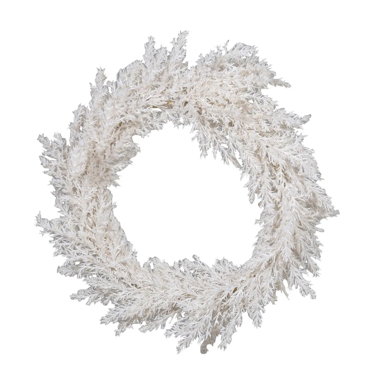 Clearance DecoWoerner Künstliche Pampas Gras-Kränze Ø 35 Cm weiß