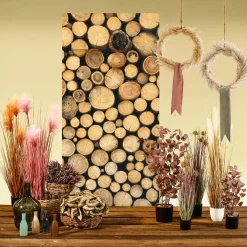Clearance DecoWoerner Künstliche Pampas Gras-Kränze Ø 35 Cm weiß