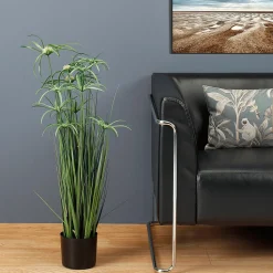 Outlet DecoWoerner Künstliche Papyrus-Pflanze Im Topf 90 Cm grün