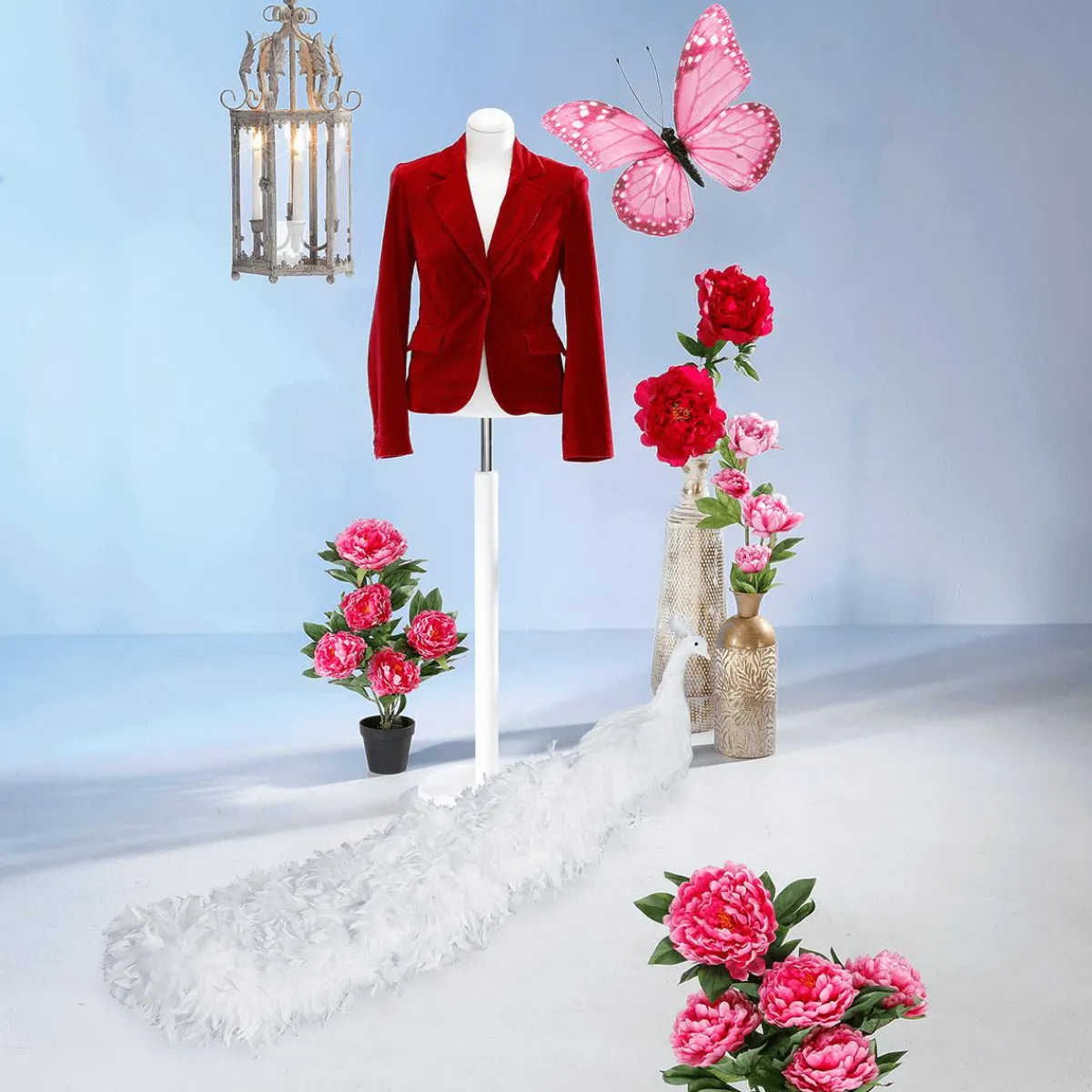 Best DecoWoerner Künstliche Pfingstrose Im Topf rosa
