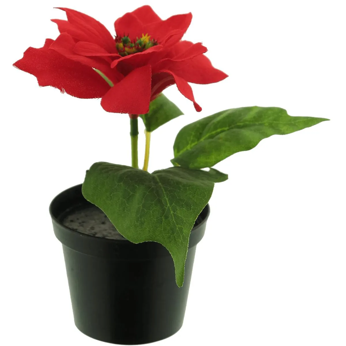 Best DecoWoerner Künstliche Poinsettie Im Topf 15 Cm rot