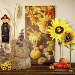 Hot DecoWoerner Künstliche Riesen Sonnenblume 135 Cm gelb