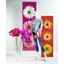 Sale DecoWoerner Künstliche Riesen-Gerbera 120 Cm rosa
